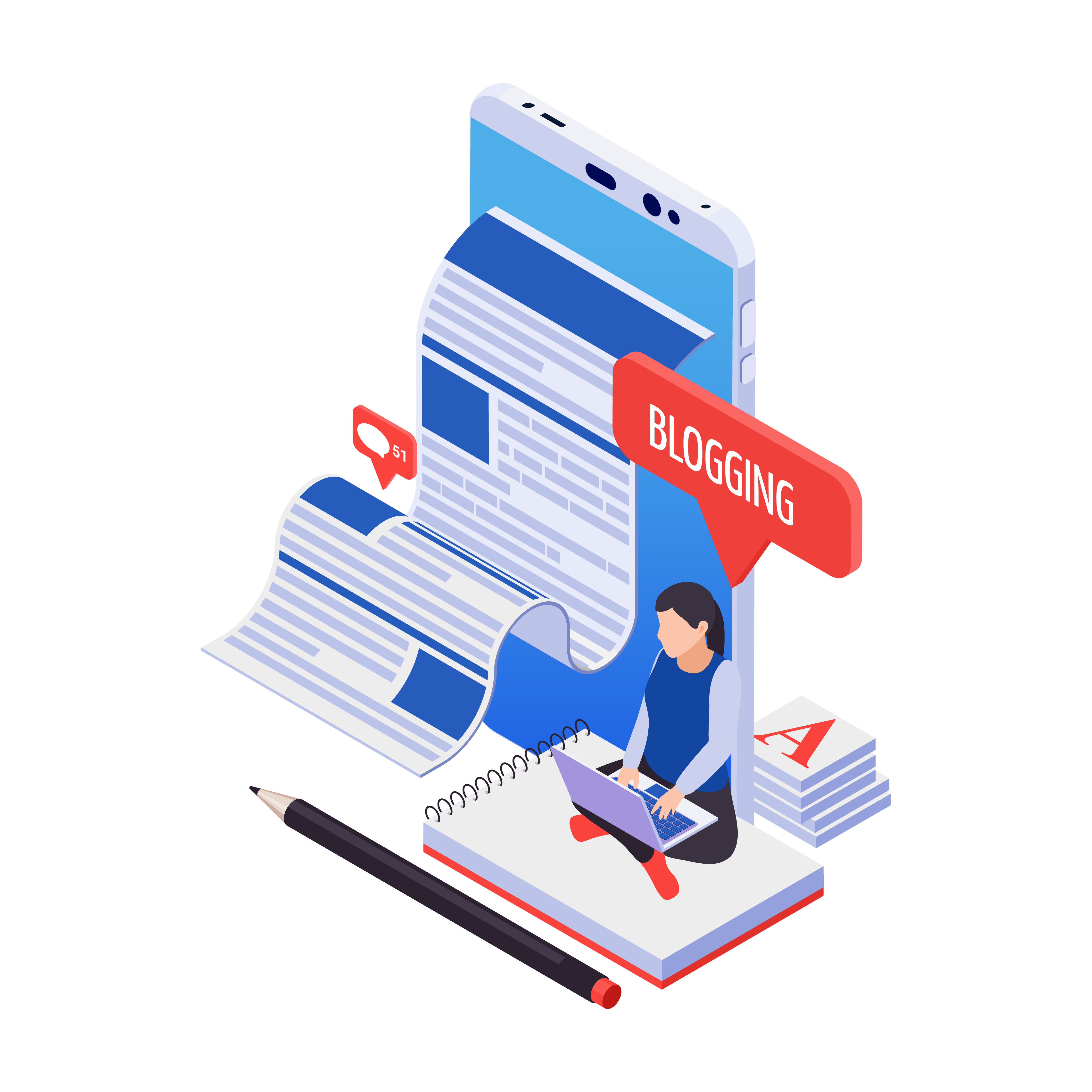 Blog Content Management System Illustration